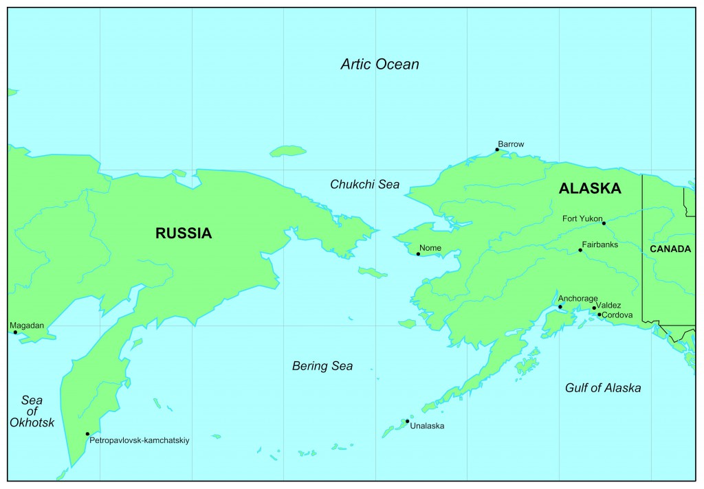 Sea maps series: Bering Sea